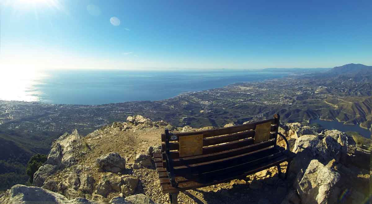 Blick vom Gipfel La Concha in Marbella, Andalusien